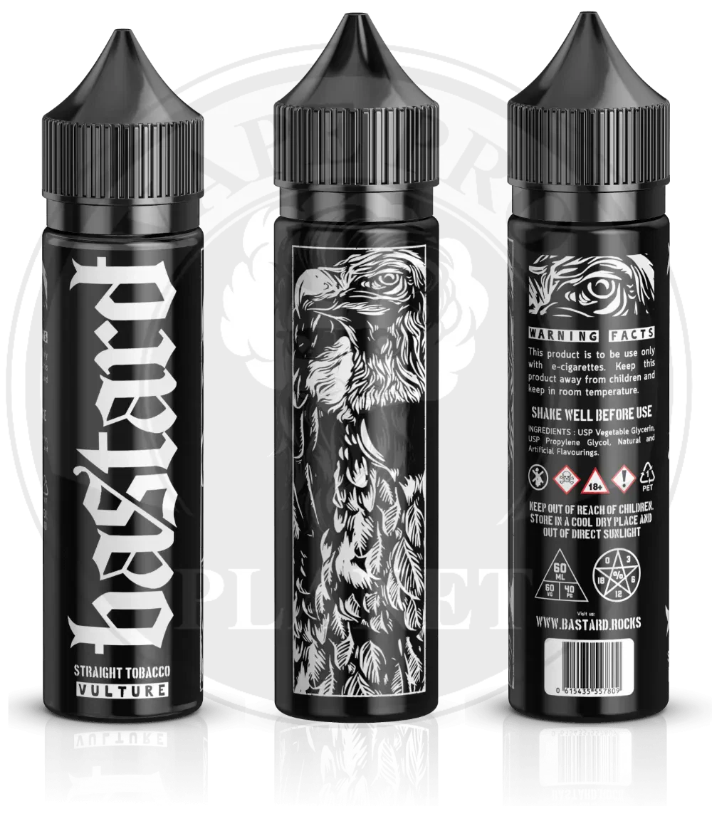 VULTURE Straight Tobacc By Bastard, 60ml, 3mg