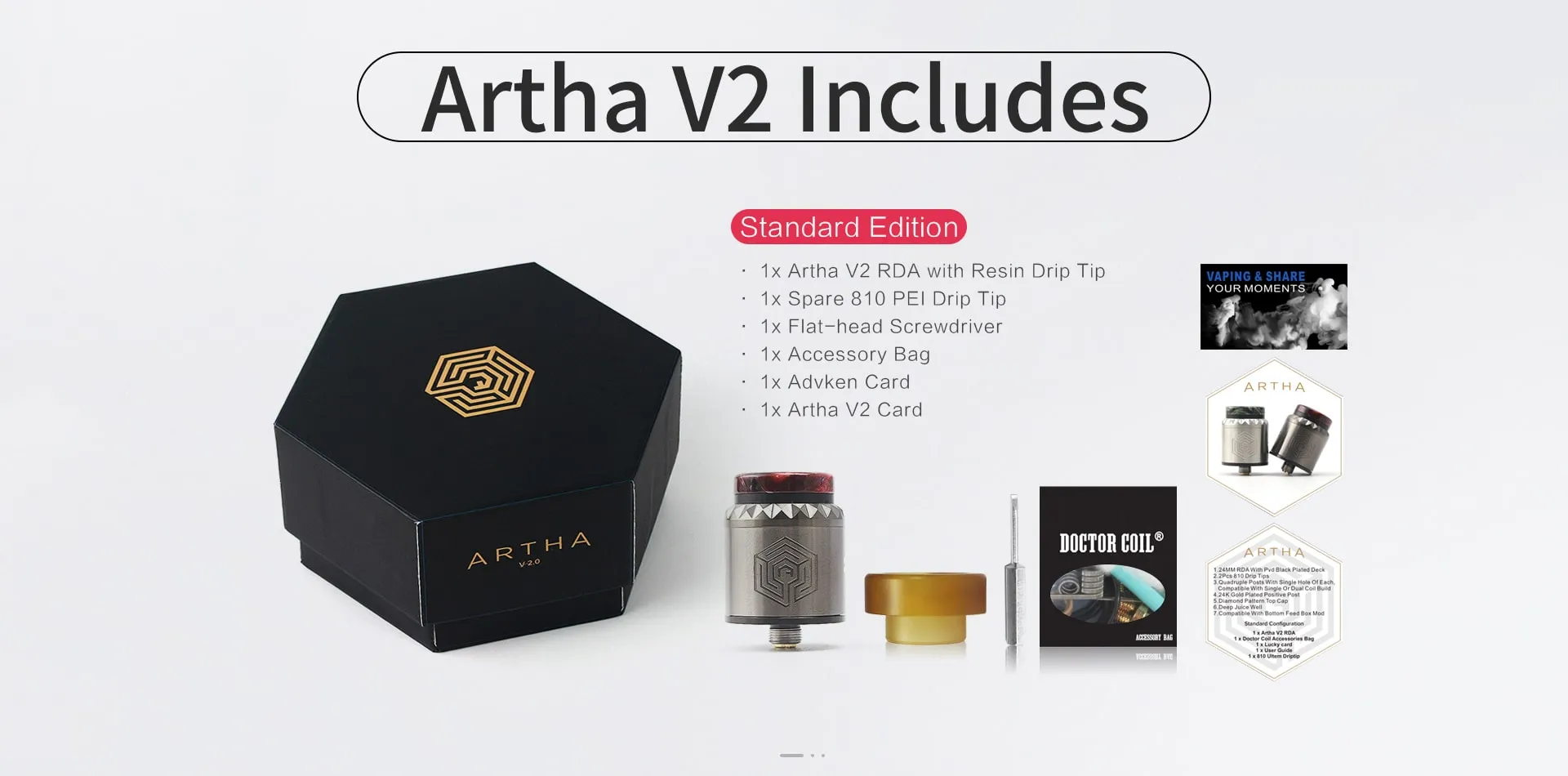 ARTHA V2 RDA Advken Artha V2 RDA Includes