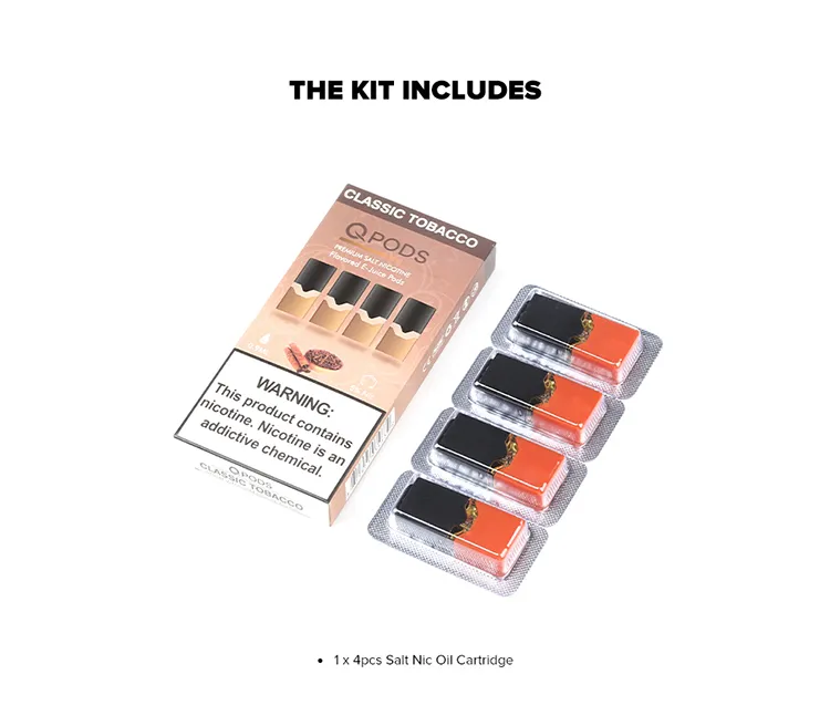 QPODS Salt Nic Oil Cartridge QPODS Salt Nic