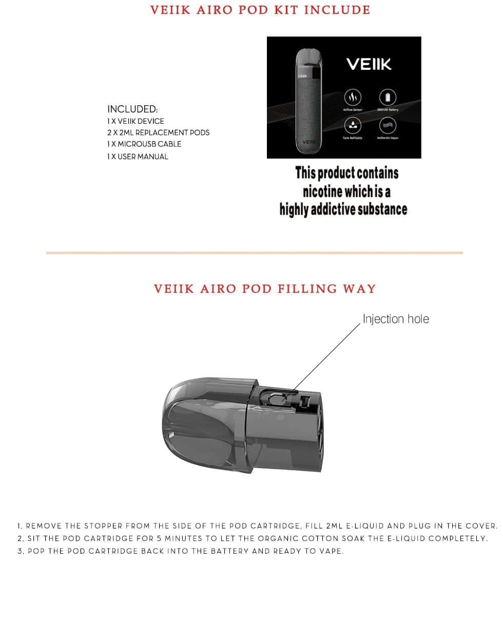 AIRO POD by VEIIK, 2ml Tank